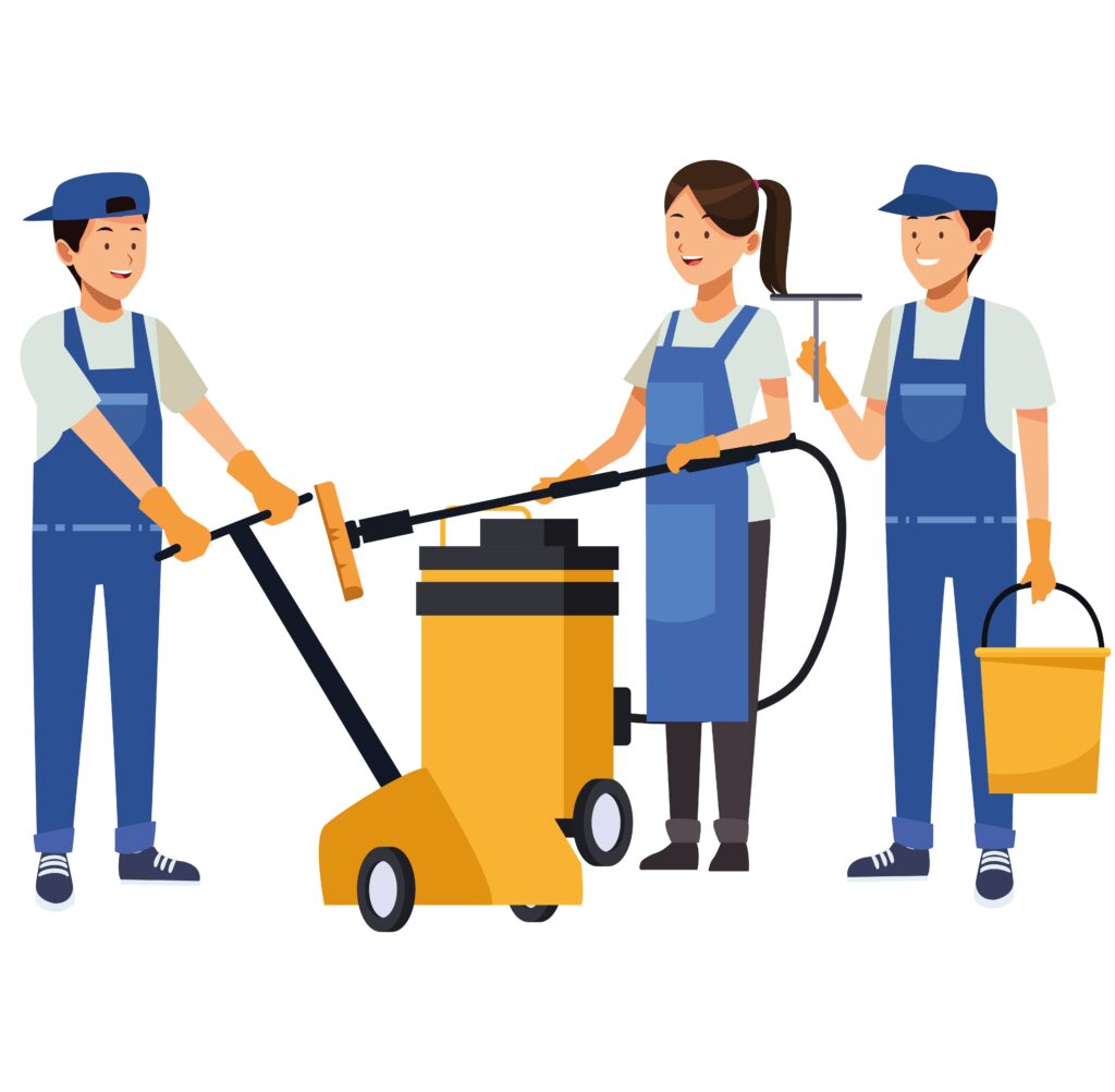 group cleaning illustration