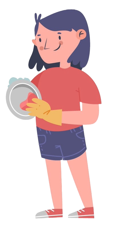 cleaning lady illustration