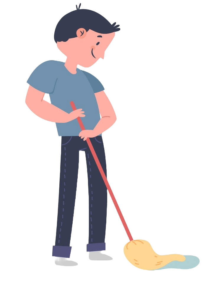 cleaning person illustration